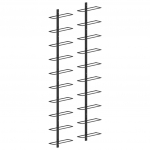 Seinale kinnitatavad veiniriiulid 20 pudelile, 2 tk, must metall