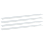 Riiuliplaadid 4 tk, valge, 100x10x1,5 cm, puitlaastplaat
