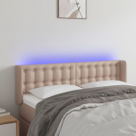 LED-voodipeats, cappuccino, 147x16x78/88 cm kunstnahk