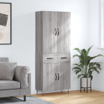 K&otilde;rge kapp, hall sonoma tamm, 69,5 x 34 x 180 cm, tehispuit