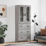 K&otilde;rge kapp, hall sonoma tamm, 69,5 x 34 x 180 cm, tehispuit