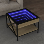 Diivanilaud LED-tuledega, sonoma tamm, 50x50x38cm