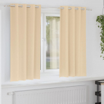 Kardinad r&otilde;ngastega 2 tk cream 175 x 140 cm pol&uuml;ester
