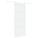 Libisev uks koos tarvikute komplektiga valge 83x211 cm massiivpuust m&auml;nd