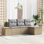 Padjaga reguleeritav 4 tk beež 239 x 117 x 37 cm