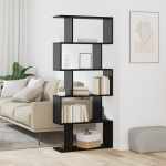 Raamaturiiul Must tamm 70 x 24 x 161 cm Tehispuit
