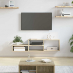 Seinakinnitusega TV alus 120x25x28,5cm tehispuit