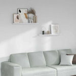Seinariiul riiuliga 2 tk Valge Marmor 80 x 9 x 3 cm Tehispuit