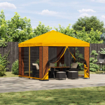 Paviljon 3 x 3 m Kollane Pol&uuml;ester ja teras 190