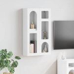 Seinakapp riiuliga valge 59 x 20 x 100 cm tehispuit