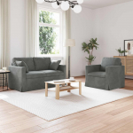 Diivan 2 tk tumehall 138 x 78 x 80 cm samet