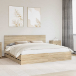 Voodi raam sahtliga peaga sonoma tamm 200 x 200 cm inseneripuit