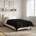 Suvised teki Rapistatud Must 140 x 200 cm Mikrokiud