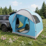 Auto telk katusega Sinine 239 x 210 x 210 cm Pol&uuml;ester ja teras