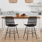 S&ouml;&ouml;gitool 2 pcs Must 41 x 55 x 85 cm Rattan ja teras