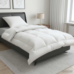 Tekk ja padjakomplekt 2 tk 140x200 cm Talv 450 GSM Vill Valge