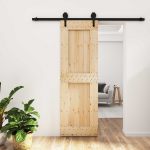 Liuguks naturaalne ja must 70 x 210 cm tahke m&auml;nnipuit