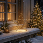 3D j&otilde;ulut&auml;ht 120 LED-i Soe valge 55 x 53,5 x 10 cm