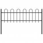 Kumerate otstega aed, teras, 1,7 m, must