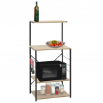 Mikrolaineahju kapp, must, tamm 60x39,6x123 cm, tehispuit
