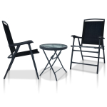 3-osaline bistrookomplekt, must, teras