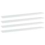 Riiuliplaadid 4 tk, valge, 80x10x1,5 cm, puitlaastplaat