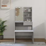 Tualettlaua komplekt LEDiga, hall sonoma tamm, tehispuit