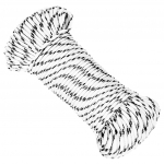 Punutud paadik&ouml;is, valge, 3 mm x 25 m pol&uuml;ester
