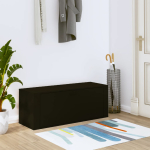 Seina jalatsikapp, must, 100 x 35 x 38 cm, tehispuit