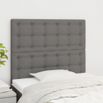 Voodipeatsid 2 tk, tumehall, 80x5x78/88 cm, kangas
