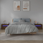 Telerialused LED-tuledega 2 tk, pruun tamm, 60x35x40 cm
