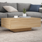 Diivanilaud LED-tuledega, sonoma tamm, 85 x 55 x 31cm