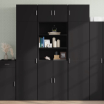 Hoiukapp, must, 70 x 42,5 x 225 cm, tehispuit