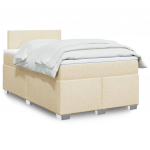 Kontinentaalvoodi madratsiga, kreemjas, 120x200 cm, kangas