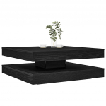 Diivanilaud 360 kraadi p&ouml;&ouml;ratav must tamm 90x90x34,5 cm