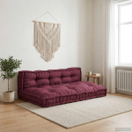 Pallet diivanipatjade padi 2 pcs Bordeaux 120 x 80 x 38 cm