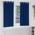 Kardinad r&otilde;ngastega 2 tk tumesinine 175 x 140 cm pol&uuml;ester
