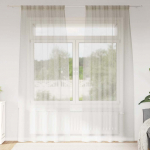 Voile kardin kardinatega 2 tk cream 225 x 140 cm pol&uuml;ester