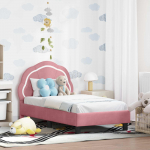 Kuni 3-aastase Voodiraam koos peatoega Roosa 70 x 140 cm Samet