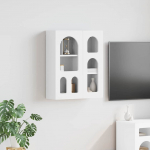 Seinakapp riiuliga valge 59 x 20 x 71.5 cm tehispuit