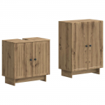 2-osaline Vannitoa Kapi Komplekt EDE Artisan tamm Tehispuit