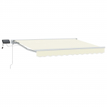 Manuaalne varikatus LED-idega cream 2,5 x 2 m