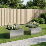 Aia istutuskast 2 tk h&otilde;bedane 80 x 80 x 40 cm tsingitud teras