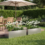 Aia istutuskast 2 tk h&otilde;bedane 100 x 20 x 20 cm tsingitud teras
