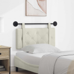 Rippuv voodipeats Seinale kinnitatav cream 90 x 55 x 5 cm Samet