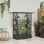 T&otilde;stetud Padi Kase ja Katusega Pruun 122,5 x 40 x 123 cm PP