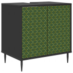 Vannitoa kapp GELEEN Must tamm 60 x 40 x 61 cm Tehispuit