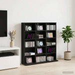 CD kapp Must tamm 96 x 23,5 x 97,5 cm Tehispuit