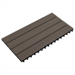 Terrassiplaat 6 tk Tume pruun 60 x 30 cm Puitplastik