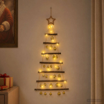Rippuv j&otilde;ulupuu pallidega 90 cm 30 LED-i Soe valge